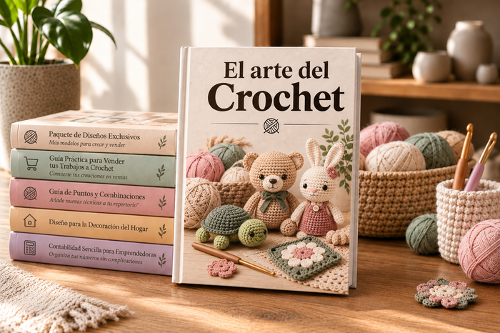 El arte del crochet: guía completa + 5 bonos de regalo